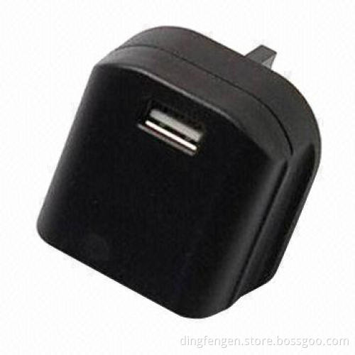 5V/550mA USB wall charger, UK, for mobile device, with BS, GS, RoHS and CEC certificates